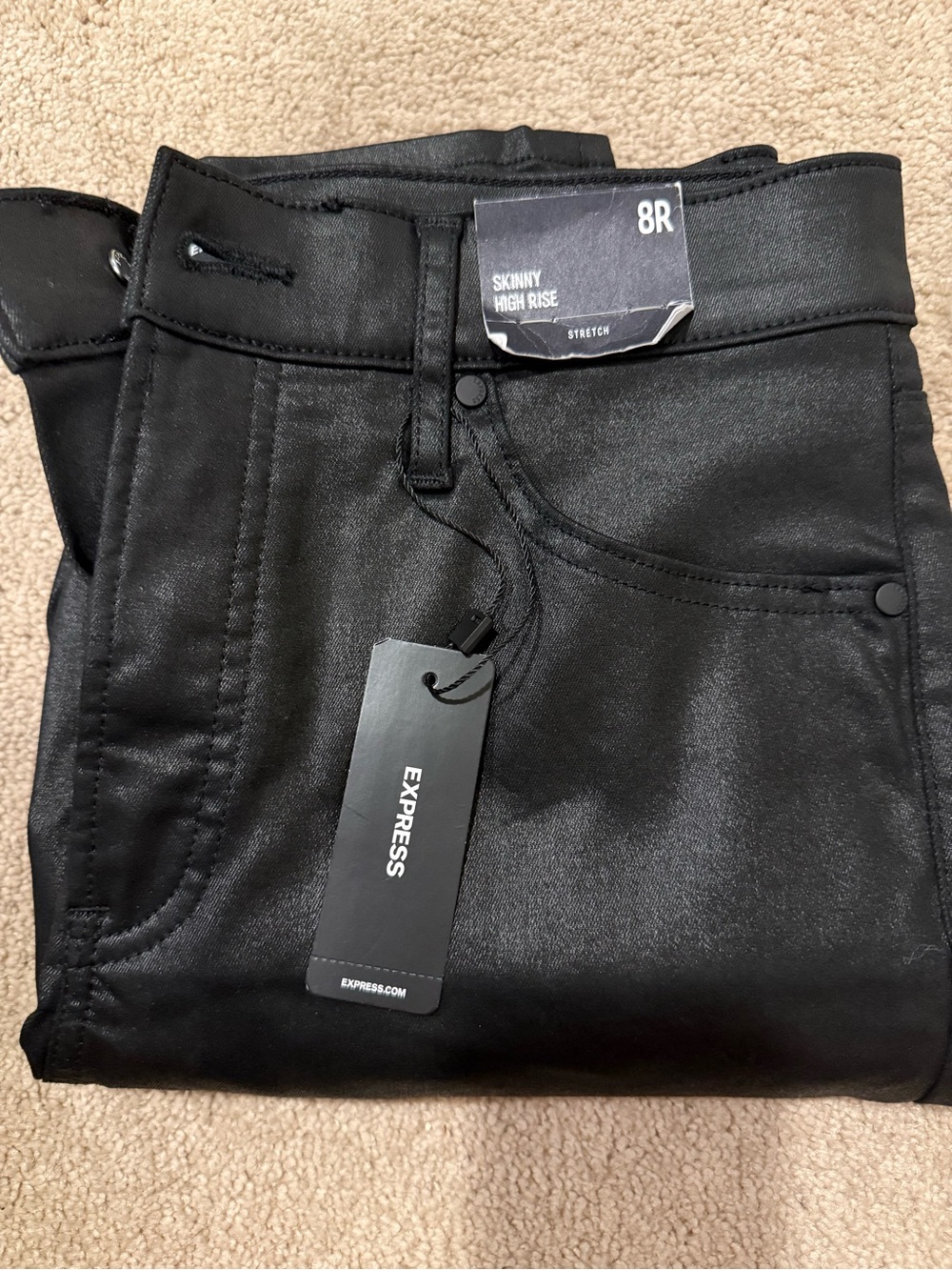Express Skinny High-Rise Womens Pants in Black